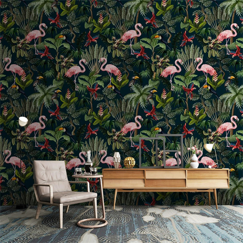 tropical wallpaper flamingo