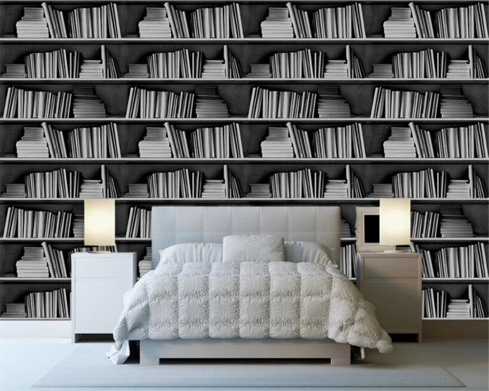 bookshelf library wallpaper