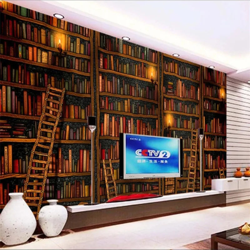 aesthetic bookshelf wallpaper