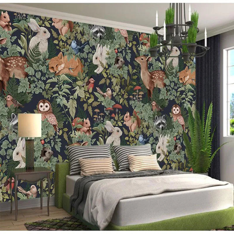 woodland animals wallpaper