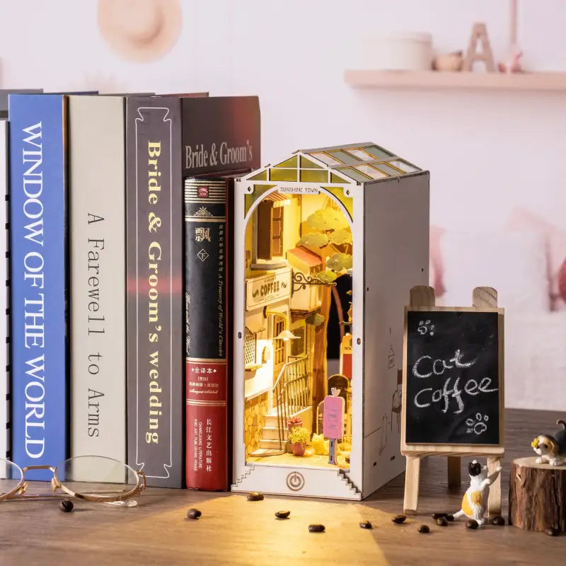 Book Nook Cat Coffee