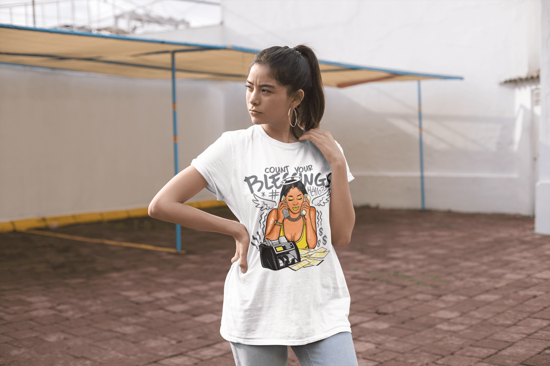 Tee shirt streetwear femme Count Your Blessings