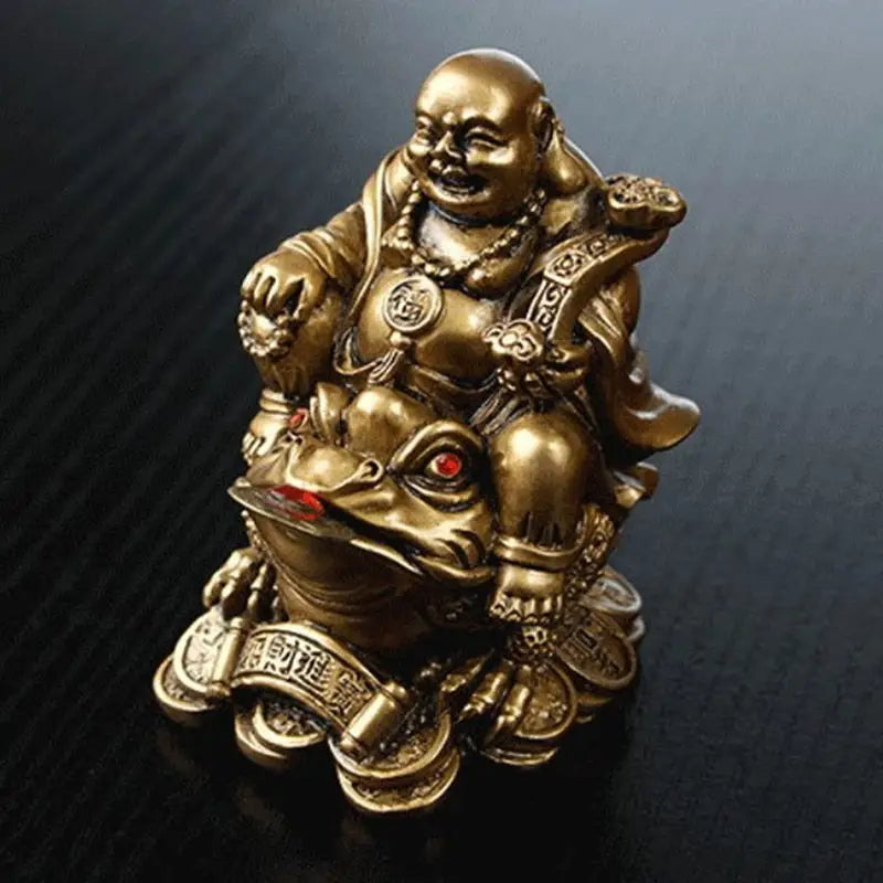 Laughing Buddha on a Toad