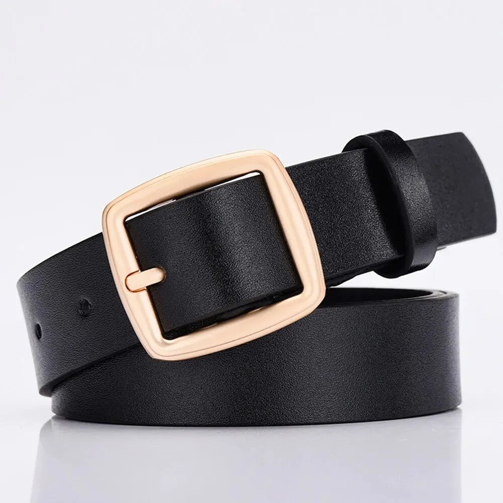 Ceinture Evelina – Cuir & Boucle Dorée Élégante