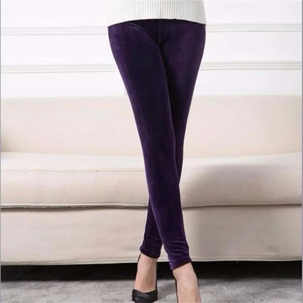 Velvet Leggings Purple