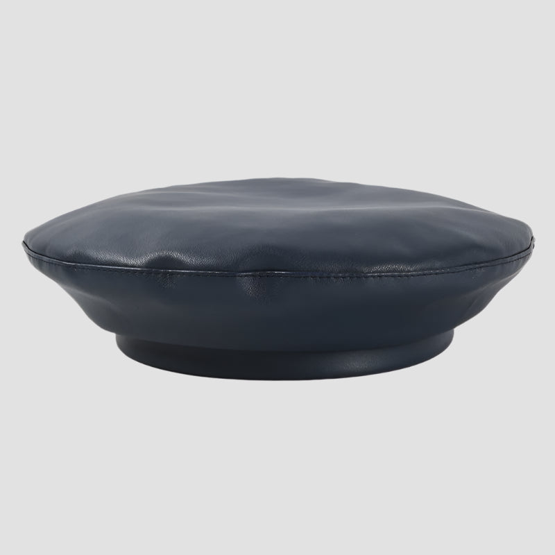 Blue Leather Beret