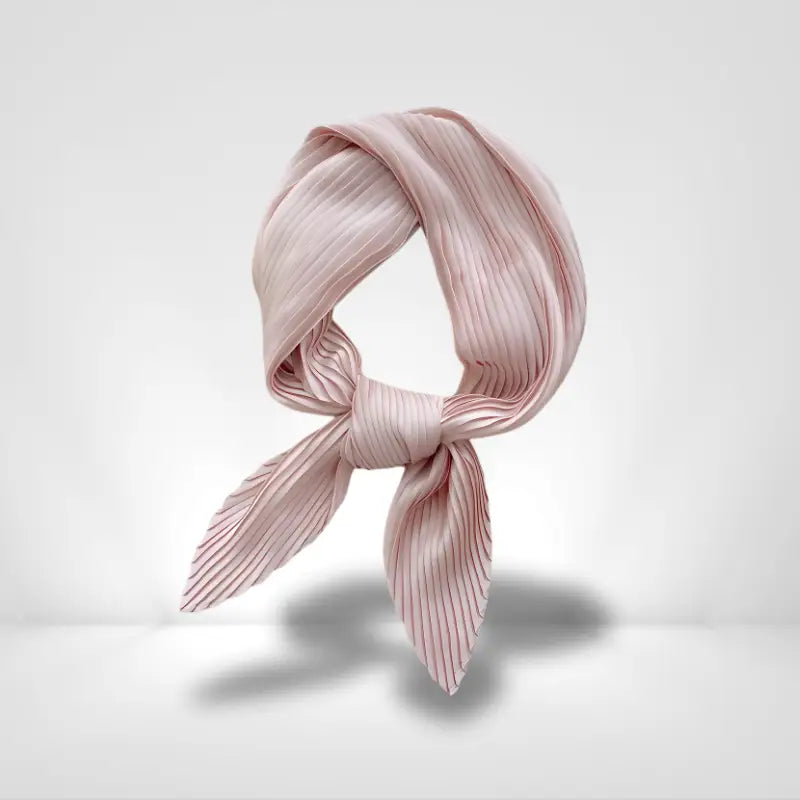 Foulard Fin Plissé Rose Clair