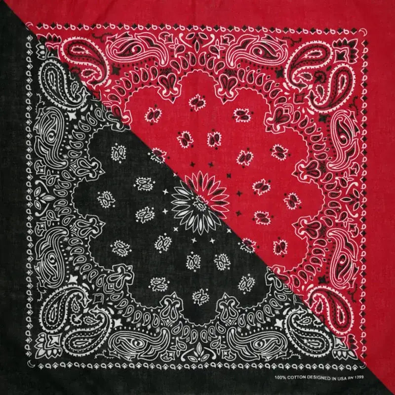 Sciarpa Bandana Rossa e Nera
