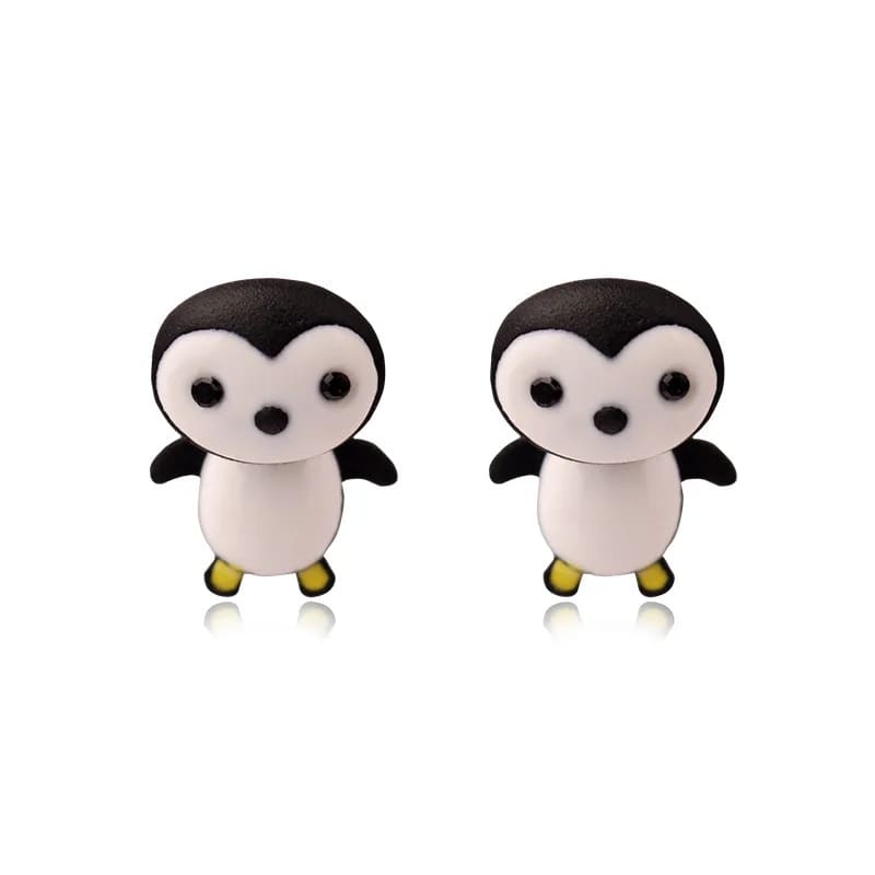 fat face penguin earrings