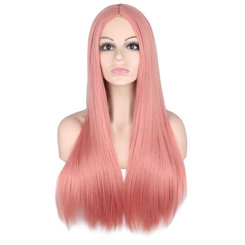 Perruque<br> Cheveux Roses