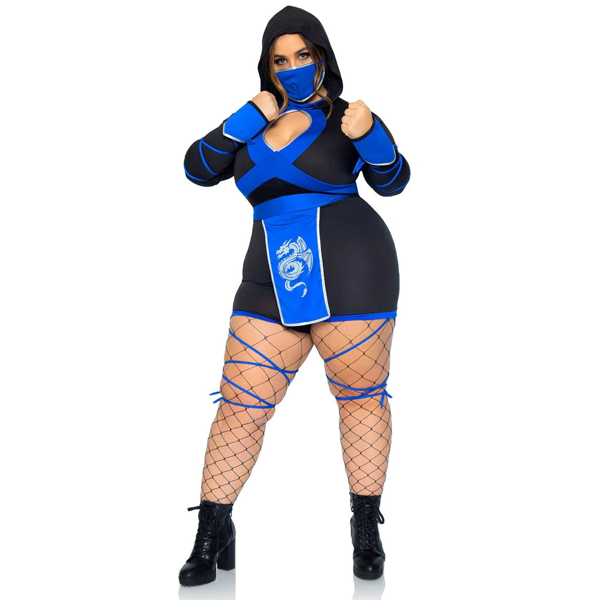 Disfraz de ninja sexy de talla grande